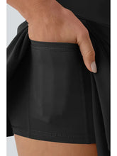 Load image into Gallery viewer, Scuba Fabric Flare Mini Skirts with Shorts Lining Black
