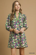 Load image into Gallery viewer, Boho Floral V-Neck Balloon Sleeve Dress