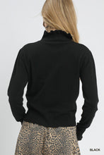 Load image into Gallery viewer, Ruffle Mock Neck Sweater