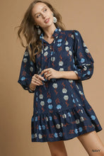 Load image into Gallery viewer, Floral Print Tiered Mini Dress