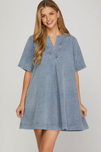 Load image into Gallery viewer, Denim Shift Dress