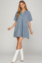Load image into Gallery viewer, Denim Shift Dress
