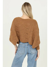 Load image into Gallery viewer, Cable Knit Pullover Bat Wing Sweater