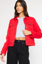 Load image into Gallery viewer, Red Jean Jacket