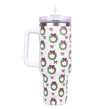 Load image into Gallery viewer, Tumbler White/Multi 40oz Christmas
