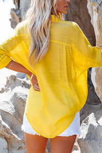 Yellow Button up Blouse