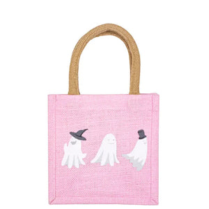 Ghouls Petite Gift Tote Light Pink/White 7x7x5