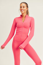 Load image into Gallery viewer, Seamless Long Sleeve Zip Up &amp; Legging Set
