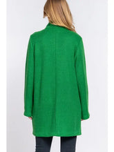 Load image into Gallery viewer, Long Sleeve High Neck Button Down Coat Green
