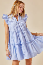 Load image into Gallery viewer, Ruffle Sleeve Tiered Babydoll Dress
