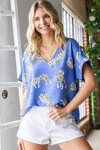 Load image into Gallery viewer, Tiger Print V Neck Top
