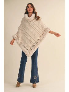 Fur Poncho One Size