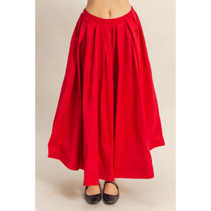 Red Maxi Skirt