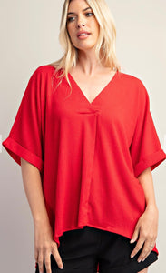 Georgia Red Blouse