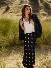 Load image into Gallery viewer, Satin Midi Skirt in Polka Dot
