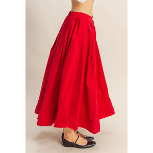 Red Maxi Skirt
