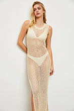 Load image into Gallery viewer, Fishnet Maxi Dress/Cover up in Natural
