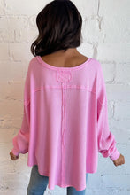 Load image into Gallery viewer, Pink Waffle Knit high/low
