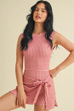 Load image into Gallery viewer, Red Gingham Tennis Dress
