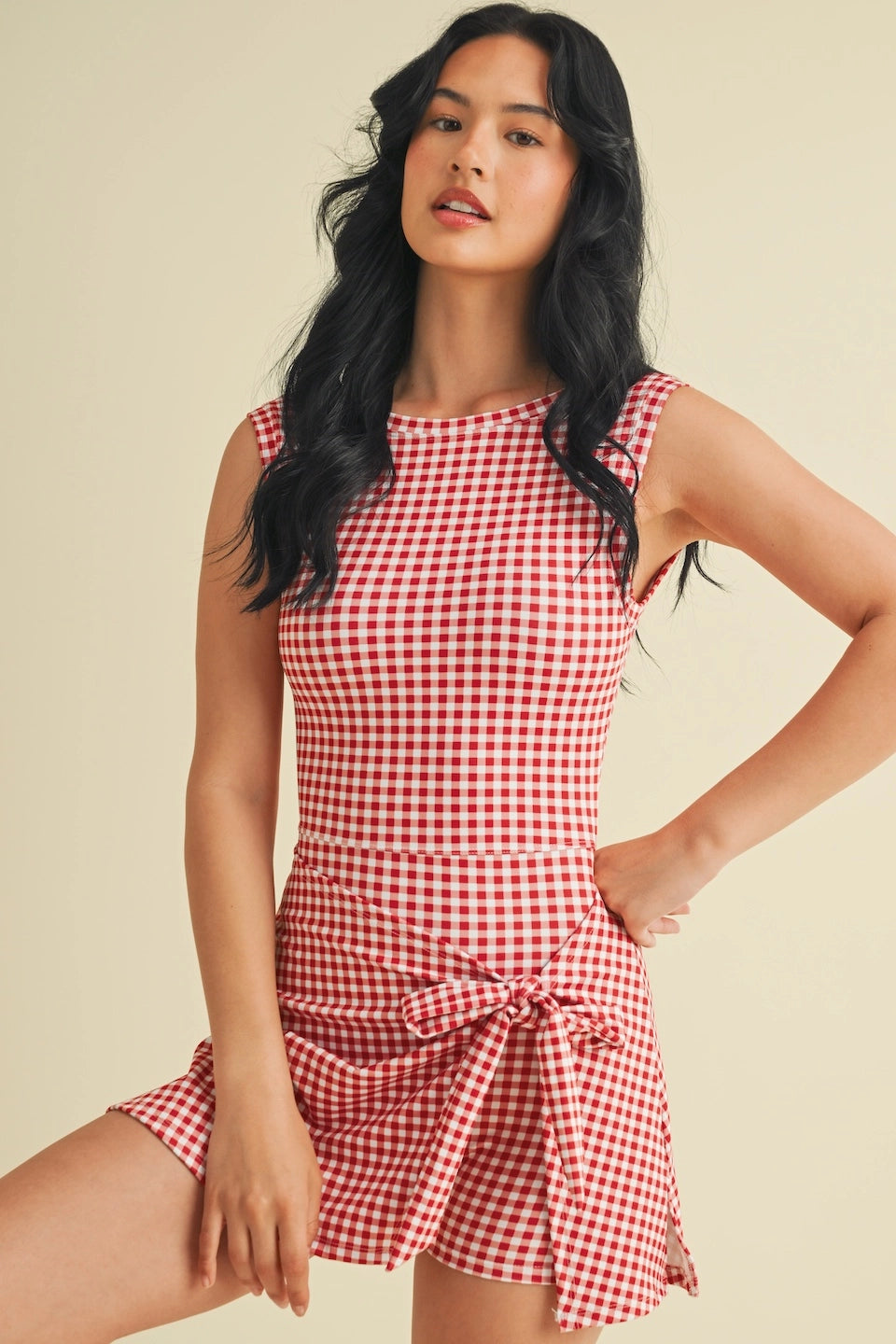 Red Gingham Tennis Dress