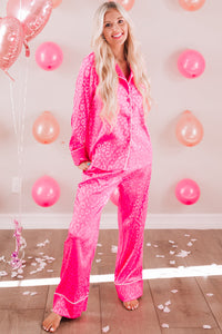 Hot Pink Leopard PJ Set