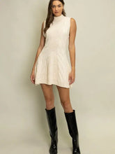 Load image into Gallery viewer, Sleeveless Cable Knit Mini Dress
