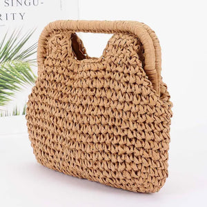 Handmade Faux Straw Clutch