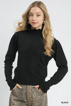 Load image into Gallery viewer, Ruffle Mock Neck Sweater
