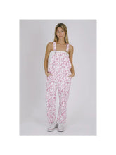 Load image into Gallery viewer, Pink Floral Overalls
