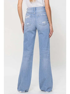 90's Vintage Flare Jeans Distressed