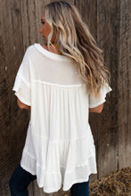 Load image into Gallery viewer, White V-Neck Studded Blouse
