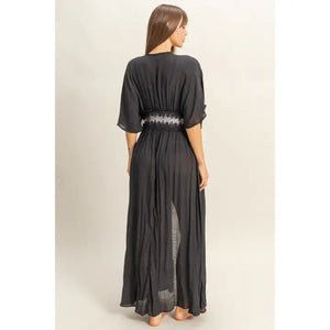 Tie-Front Lace Long Duster
