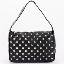 Load image into Gallery viewer, Faux Leather Metal Studded Hobo Bag
