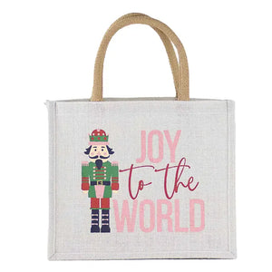 Joy to the World Nutcracker Gift tote