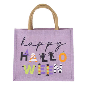 Happy Halloween Gift Tote Light Purple/Multi 12x10x8