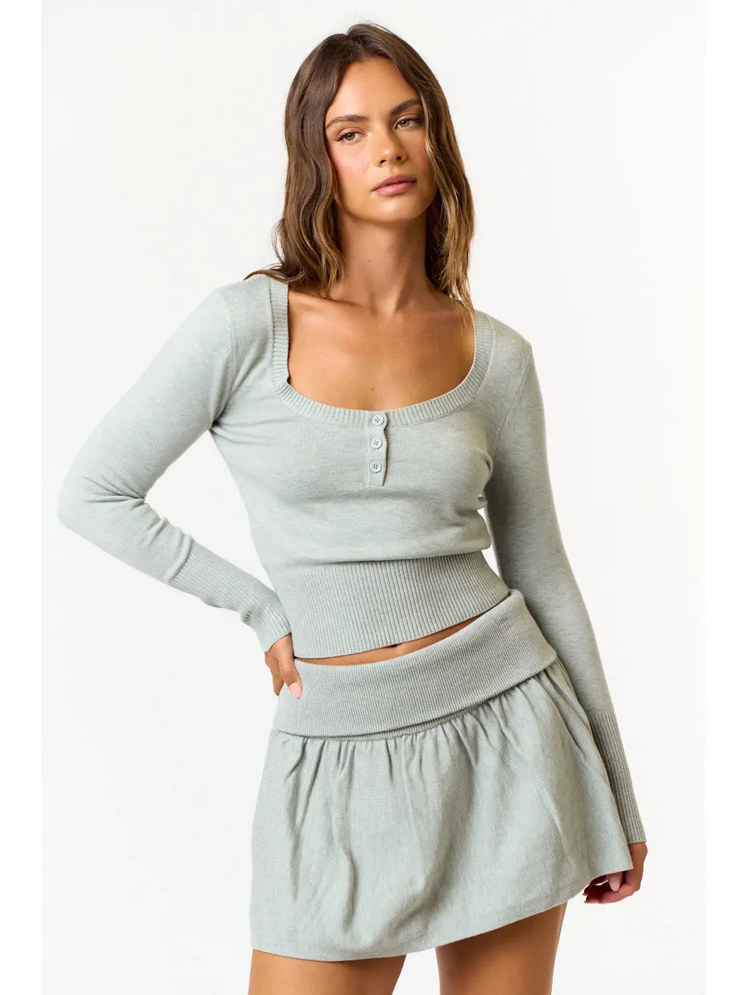 Henley Sweater Set