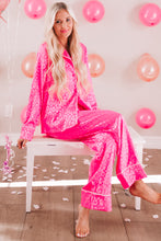 Load image into Gallery viewer, Hot Pink Leopard PJ Set
