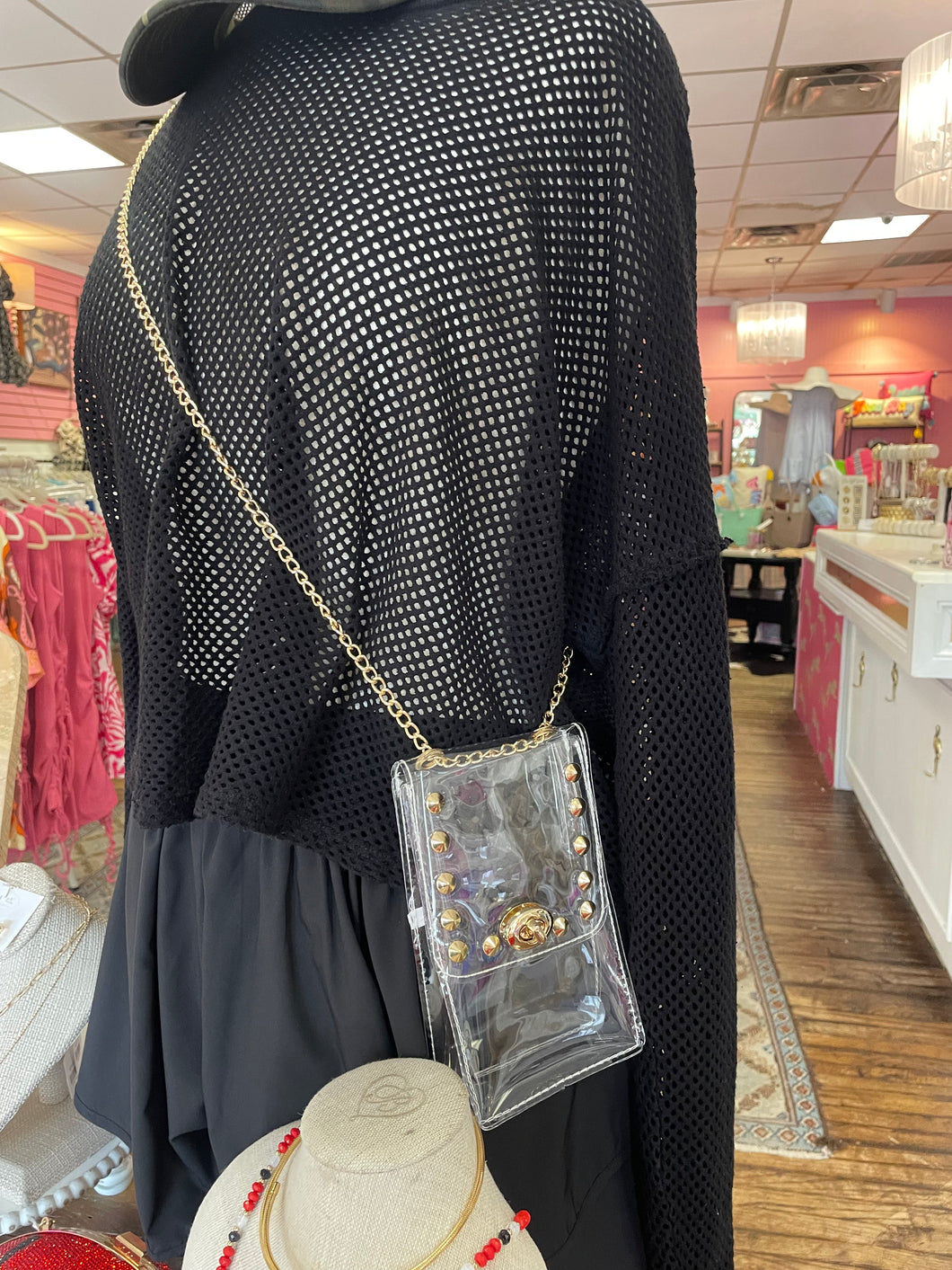 Clear Stud Cross Body