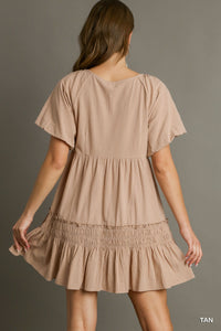Cotton Pleated Dress