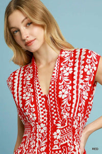 Patchwork Midi Dress