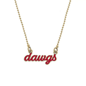 Cursive Dawgs Necklace