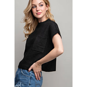 Black Cropped Sweater