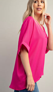 Hot Pink Blouse