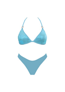 Shimmer Blue Bikini Set