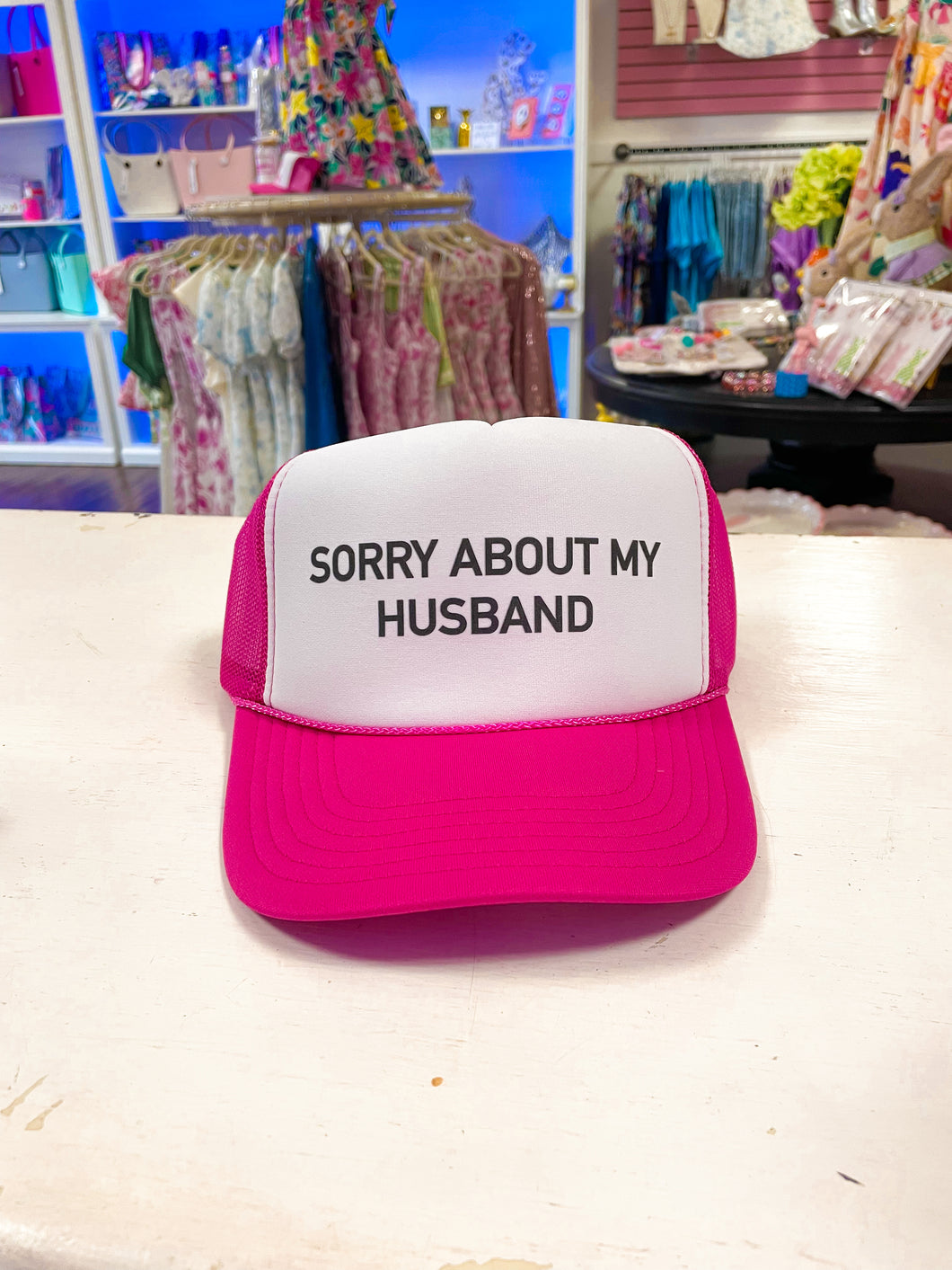 Sorry about my husbands Trucker Hat