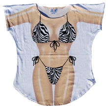 Load image into Gallery viewer, Zebra Bikini Shirt
