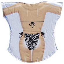 Load image into Gallery viewer, Zebra Bikini Shirt
