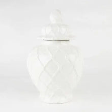 Load image into Gallery viewer, White Textured Ginger Jar - Large
