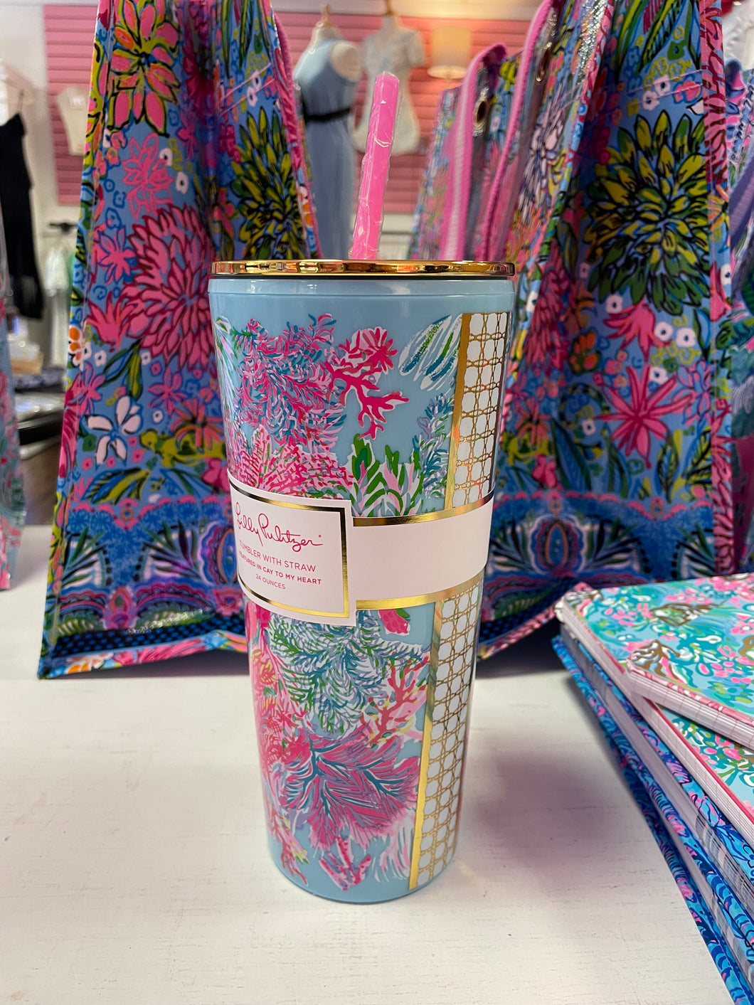 Lilly Pulitzer Tumbler With Straw