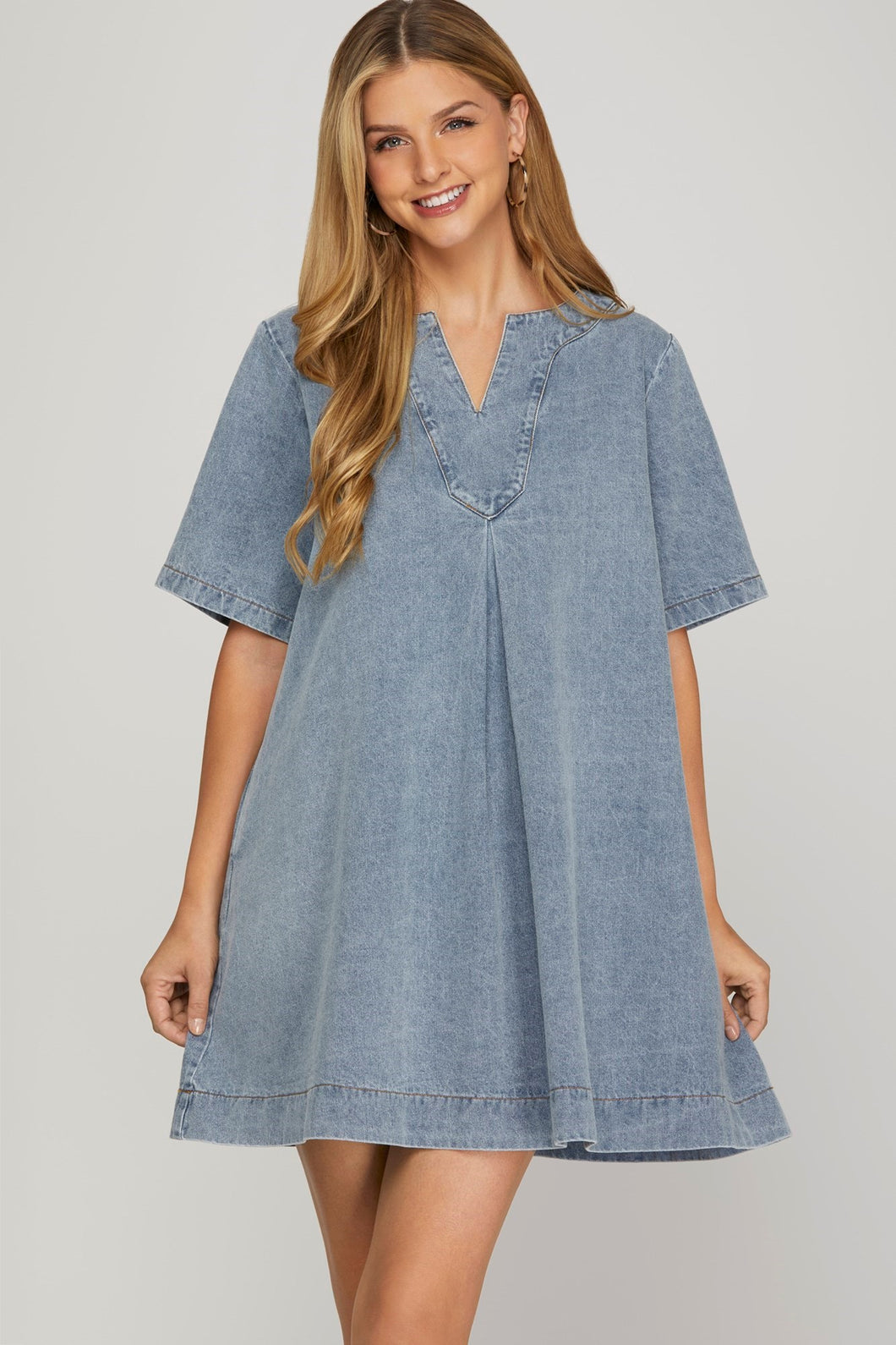 Denim Shift Dress